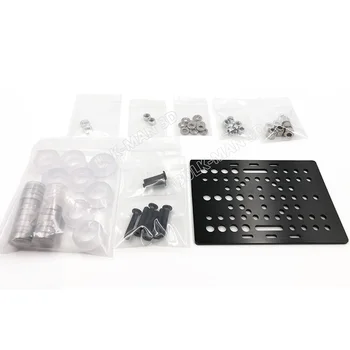 Negru Anodizat Aluminiu V-Slot Gantry Set de plăci de 20 - 80mm cu V-Slot Solid V Kit de Roți pentru Piese de Mașini CNC