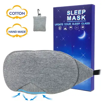 Bumbac Masca De Ochi Din Bumbac Reglabil Masca De Ochi De Sârmă Respirabil Călătorie Restul Dorm Somnul De Umbra Complet Masca Pentru Ochi
