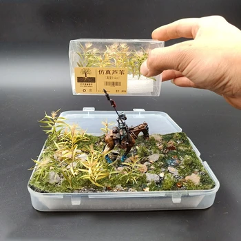 Simulare reed model de jucărie 1/35 iarba cluster floare de simulare a plantelor de gradina scena face DIY diorama 1 cutie 15 clădire tren