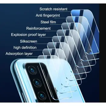 Pentru Huawei Y7A Temperat Pahar Ecran Protector + aparat Foto + Obiectiv + Spate Folie Pentru P Inteligente 2021 3in1