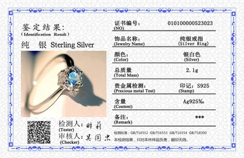 YANHUI Cu Certificat de 1 Carat / 2 Carate Pietre semipretioase Zirconia Inel cu Diamant de Argint 925 de Bijuterii de Nunta Formatii pentru Femei