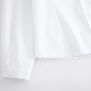 Japoneze La Colegiu Pur Stil Cămașă De Sex Feminin A Subliniat Guler Maneca Lunga Uniformă De Student Uniformă Școlară Clasa Uniformă Cămașă Albă