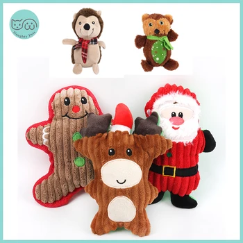 Câine de companie Crăciun Scartaie Jucării interactive Jucării de Pluș Musca Rezistente Agresive Rozatoare Santa Toys Set Pentru Mic Câini de talie Mare