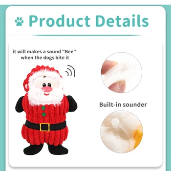 Câine de companie Crăciun Scartaie Jucării interactive Jucării de Pluș Musca Rezistente Agresive Rozatoare Santa Toys Set Pentru Mic Câini de talie Mare