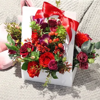Hârtie Clasic Material De Ambalare Flori Creativ Geanta Cadou Cutie Rezistent La Apa Aranjament De Flori Portabil Cutie Cutii De Decor