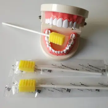 De Unică Folosință Dentare Tampoane Pentru Gura Burete De Bastoane, Ambalate Individual, Galben