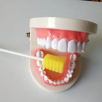De Unică Folosință Dentare Tampoane Pentru Gura Burete De Bastoane, Ambalate Individual, Galben