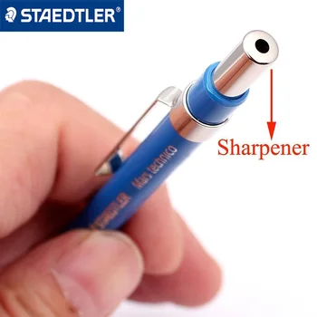 1 Uds. STAEDTLER 780 C lápices mecánicos + juego de borrador papelería escolar lápiz de metal mecánico Rod con sacapuntas 2,0 mm