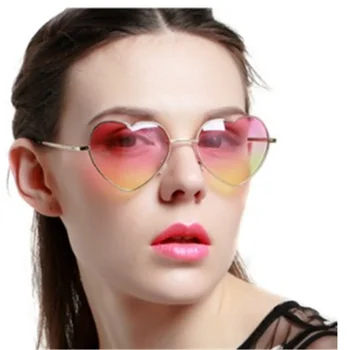 XojoX Inima ochelari de Soare Femei Iubesc Moda Oglindă Ochelari de Soare Brand Vintage Inima Ochelari, Metal, Rame de Ochelari de soare UV400