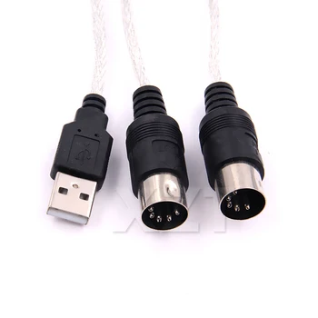 1buc USB IN-OUT Cablu MIDI Convertor PC la Tastatură Muzică Adaptor de Cablu mai noi de vânzare fierbinte