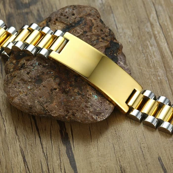 Personaliza Cuplu De Bijuterii Brățară Engravable De Lux Watchband Pentru Barbati Femei Din Oțel Inoxidabil Rollie Lanț Link-Ul De Bratari