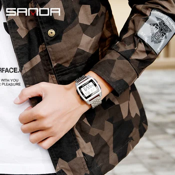 2020 Sanda nou ceas electronic bărbați ceas militar de moda casual ceas digital ceas barbati waterpoof relogio masculino homem