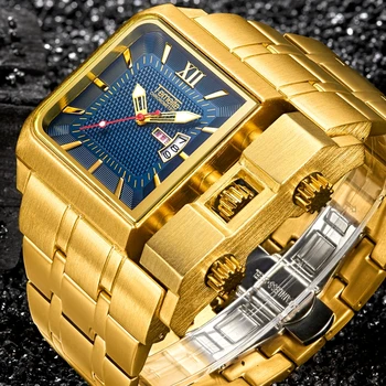 TEMEITE Ceas de Aur pentru Bărbați Militar Mens Ceasuri de Top de Brand de Lux 2020 din Oțel Inoxidabil Curea Strălucire Ceasuri Calendar часы мужские Noi