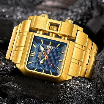 TEMEITE Ceas de Aur pentru Bărbați Militar Mens Ceasuri de Top de Brand de Lux 2020 din Oțel Inoxidabil Curea Strălucire Ceasuri Calendar часы мужские Noi