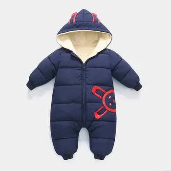 2020 Copilul Nou-născut Purta Salopeta de Iarna Snowsuit Băiat de Cald, Plus catifea Romper Jos Bumbac Fete haine pentru sugari palton haine
