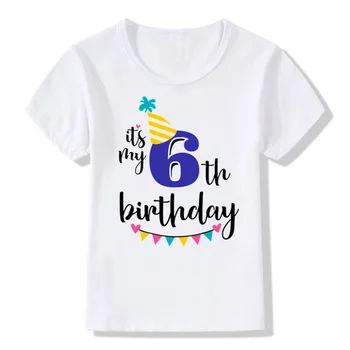 De vară pentru Copii Baieti Fete Ziua T-shirt-uri cu Mâneci Scurte Tricou Dimensiune 1 2 3 4 5 6 7 8 9 Copii de Vârstă Haine de Petrecere, Tricouri Topuri