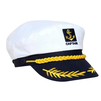 1 Buc Militare Nautice Pălăria Albă Pălăria Căpitan De Marină Capac Marin Skipper Marinar Capac Costum Adult Petrecere Rochie Fancy Palarie Unisex