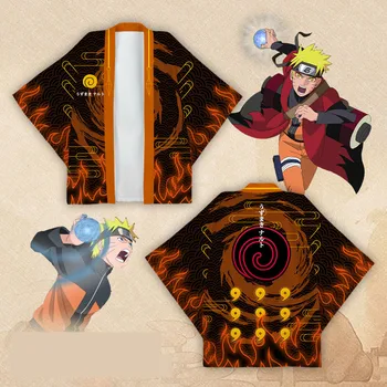 Noul Anime NARUTO Uzumaki Naruto Costume Cosplay Uchiha Sasuke Susanoo Mantie Salopete Halat de baie Pijamale Petrecerea de Halloween Carnaval