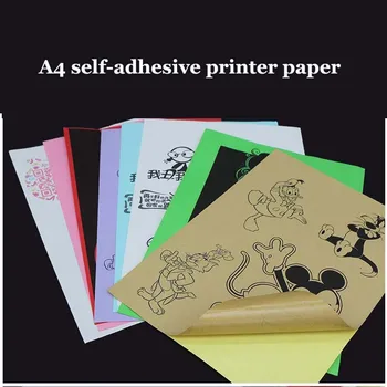 50 de Coli A4 de culoare autocolante de hârtie,cu Laser, Inkjet Printer Copiator Ambarcațiuni de Hârtie Colorate autoadezive, Etichete Suprafață Mată Hârtie