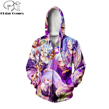 PLstar Cosmos Kawaii nici un Joc Nu Viata Violet 3d Cool hanorace/tricou Hipster Anime Unisex Fata Bluze Pulovere-19