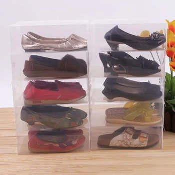 20buc Clar Pliabil din Plastic Depozitare Pantofi Caz Cutii care pot fi Stivuite Organizator De Zapatos Cutie de Pantofi de Plastic Cutie de Pantofi Organizator Pantofi