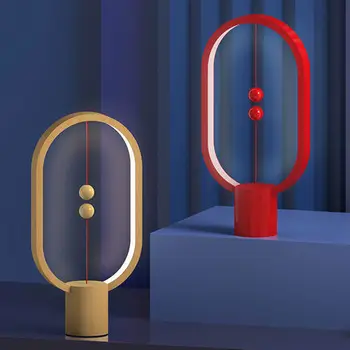 Fierbinte Dropship USB Reîncărcabilă Hengpro Echilibru LED Masă Lampă Elipsă Magnetic Mijlocul-aer Întrerupător de Îngrijire a Ochilor Lumina de Noapte Touch Control