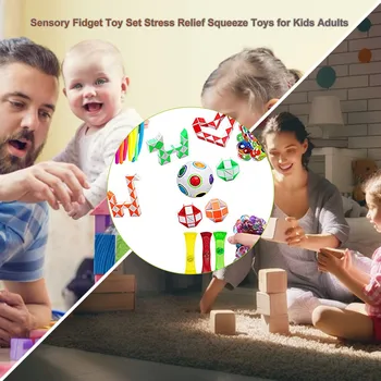 Se Frământa Senzoriale Jucarii Set Anti-Stres Minge De Marmură Autism Anxietate De Stres De Relief Stoarce Jucărie Pentru Copii Adulți Antisterss Jucarii