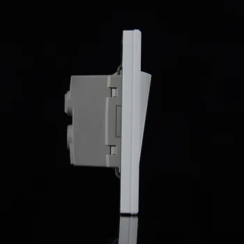 118mm de înaltă calitate alb pur bord mare, 250V 16A 3 banda 1 / 2 modul de uz casnic de perete comutator de alimentare PC panoul ignifug