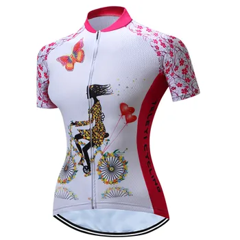 Teleyi Vara Ciclism Jersey Set Femei Roz Echipă profesionistă de Ciclism Îmbrăcăminte Respirabil Biciclete Haine iute Uscat Biciclete MTB Jersey kituri