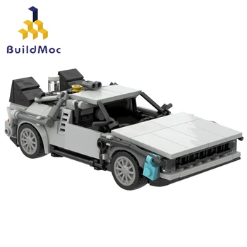 Buildmoc Technic Masina DeLorean Înapoi în Viitor Mașină a Timpului Film Supercar Viteza Campionilor Blocuri de Constructii Pentru Copii