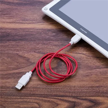 DHL 100BUC Portabil 1M 3FT 6.5 ft 2M USB Data Cable Cablu de Încărcare Încărcător cablu de date USB pentru Nabi DreamTab Comprimat Copii Rosu