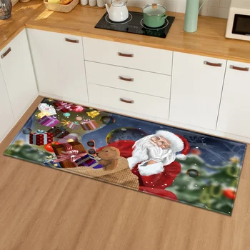 Crăciun Model de Bucătărie Mat Dormitor Intrare Preș Covor Camera de zi Etaj 3D Home Decor Baie anti-derapant