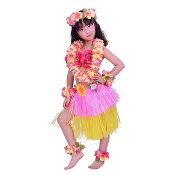 Fibre din material Plastic Copii Fuste de Iarbă Dublu Îngroșa Fusta Hula Hawaii costume 30CM/40cm Copilul Dress Up Festiv & Consumabile Partid