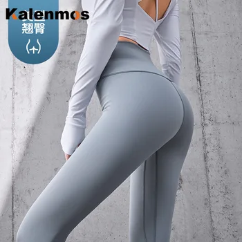 Trening Femei KALENMOS Sexy Antrenament Push-Up de Fitness Slim Legging cu Talie Înaltă Leggins Mujer fără Sudură de Sport Acasa, Pantaloni, Jambiere