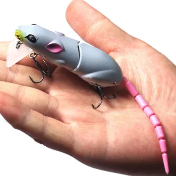 2020 Nou Artificiale de Pescuit Nada Plastic Mouse-ul Atrage Rat Pescuit Multi-comun Momeală de Pescuit Nada cu Cârlig de Pescuit
