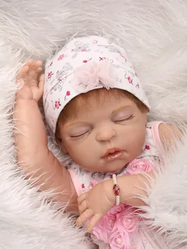 NPK 55CM silicon vinil real soft touch renăscut copil natural copil nou-născut doarme copil dulce Cadou de Crăciun pentru copii