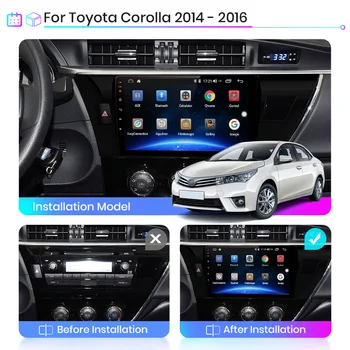 2 Din android 9.0 2GB RAM 32GB ROM Auto Radio Player Multimedia Pentru Toyota Corolla 2013 sprijin BT WIFI SWC Quad Core