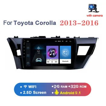 2 Din android 9.0 2GB RAM 32GB ROM Auto Radio Player Multimedia Pentru Toyota Corolla 2013 sprijin BT WIFI SWC Quad Core