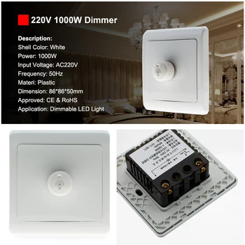 LED Dimmer Switch 220V 300W /600W /1000W Variatoare de Luminozitate Reglabil Pentru Lumini LED-uri Becuri