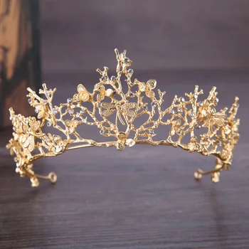 Epocă De Aur Libelula Nunta Coroana De Mireasa Diademe De Onoare Pietre Diademă Caciulita Frizură Femeile Rochii De Păr Bijuterii