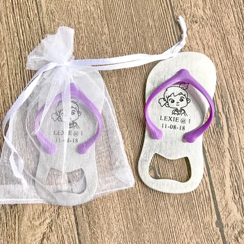 (200pcs/Lot)TRANSPORT GRATUIT+Personalizat Flip-flop Deschizator de Sticle marturii de Nunta Personalizate Petrecere Giveaway Pentru Oaspeți
