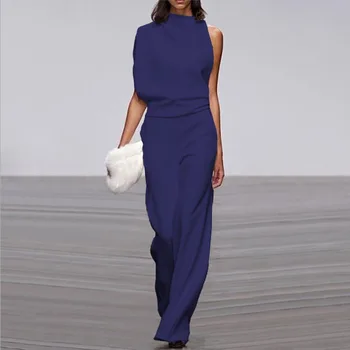 Toamna Elegant Largi Picior Salopete Femei 2021 Moda de Primăvară Salopetă fără Mâneci Femei Casual Vrac Solid Costum Streetwear 3XL