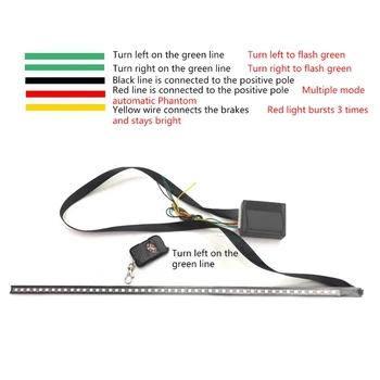 56CM 7 5050 Culoare de 48 de LED-uri RGB Scanner Auto Flash Stroboscop Knight Rider Kit Banda de Lumina
