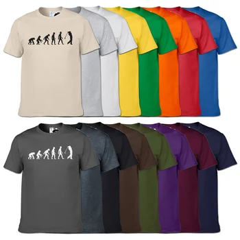Moda Barbati Evoluția Volte T-shirt pentru bărbați Creative Amuzant Evoluția De Sport Pentru a Juca Golf de Înaltă Calitate 16 Culori Mens Tee shirt