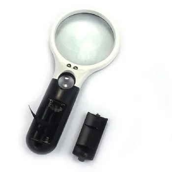 3 LED 3X 45X Lupă Obiectiv Portabile Microscop de Buzunar Pentru Lectură Reparatii Bijuterii de Înaltă Definiție Lupe Lupă