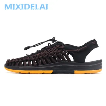 MIXIDELAI Brand Țese pe Litoral Pantofi de Plaja si Sandale de Vara Barbati Pantofi de Design de Moda pentru Bărbați Sandale de Calitate Confortabil Pantofi Casual