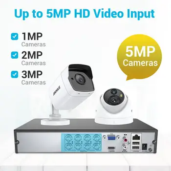 ANNKE 8CH 5MP Lite HD Video Camera de Securitate de Sistem 5IN1 H. 265+ DVR Cu 8X 5MP Dom Acasă CCTV Camere de Supraveghere, Detectare PIR