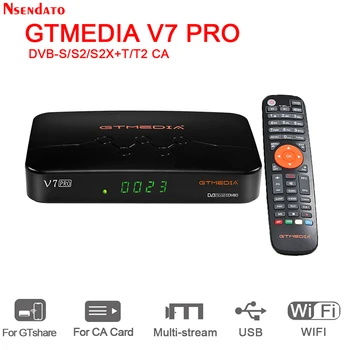 2020 NOU GTMEDIA V7 pro DVB-S/S2/S2X+T/T2 Decodor Card CA Receptor Satelit TV Built-in WIFI tv box Pentru H. 265 Biss Key Youtube