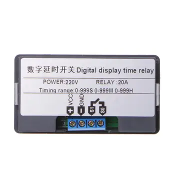 Delay Timer Modul Releu Dual Digital cu LED-uri de Afișare de Comutare Timp de 0-999s 0-999m 0-999h Reglabil AC 220V
