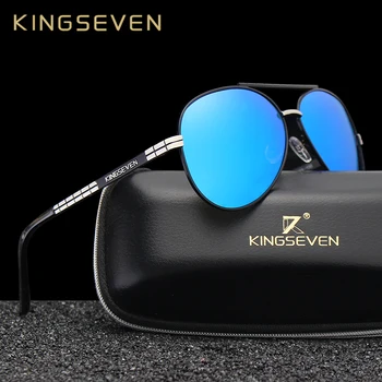 KINGSEVEN Moda Clasic Brand de ochelari de Soare pentru Bărbați Polarizate de Aluminiu de Conducere, Design de Lux ochelari de Soare Pentru barbati UV400 Oculos